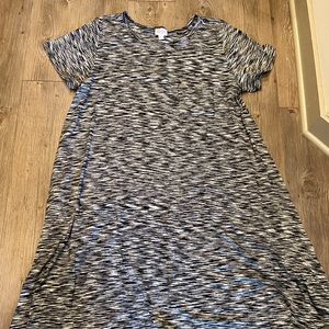 LuLaRoe Carly black and white dress